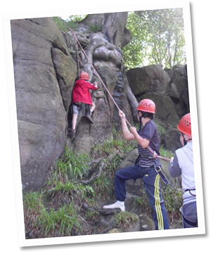 Scouts Rock Climbing