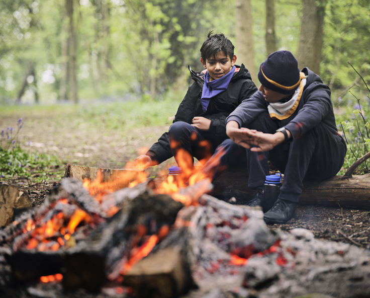 Scouts by Campfire